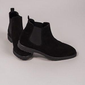 Black Suede Chelsea Boots